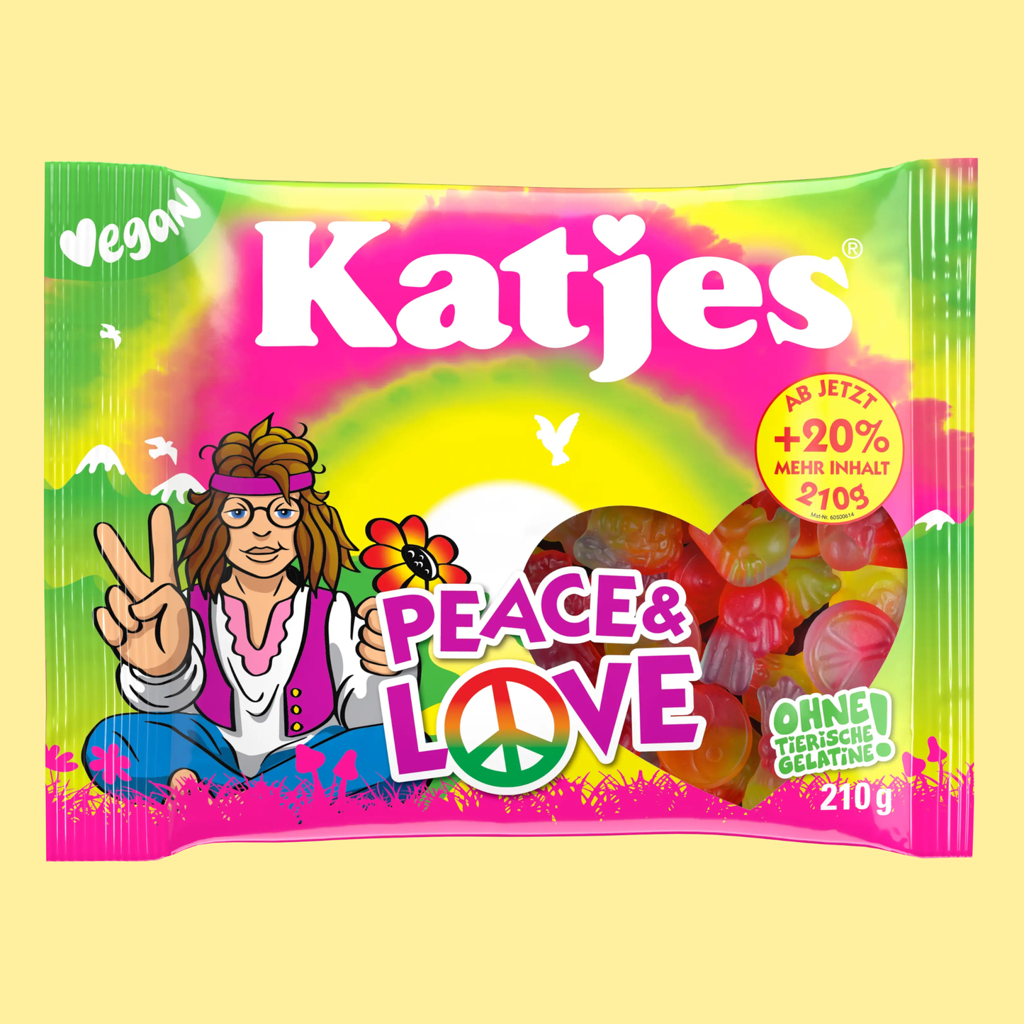 Katjes Peace & Love 210g – German Vegan Gummy Candy – entry49