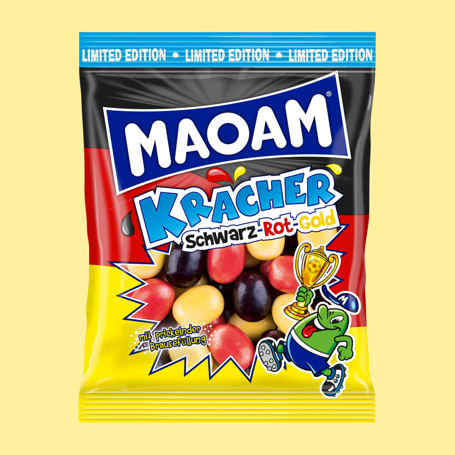 Maoam Kracher Schwarz-Rot-Gold 200g – German Chewy Candy – entry49