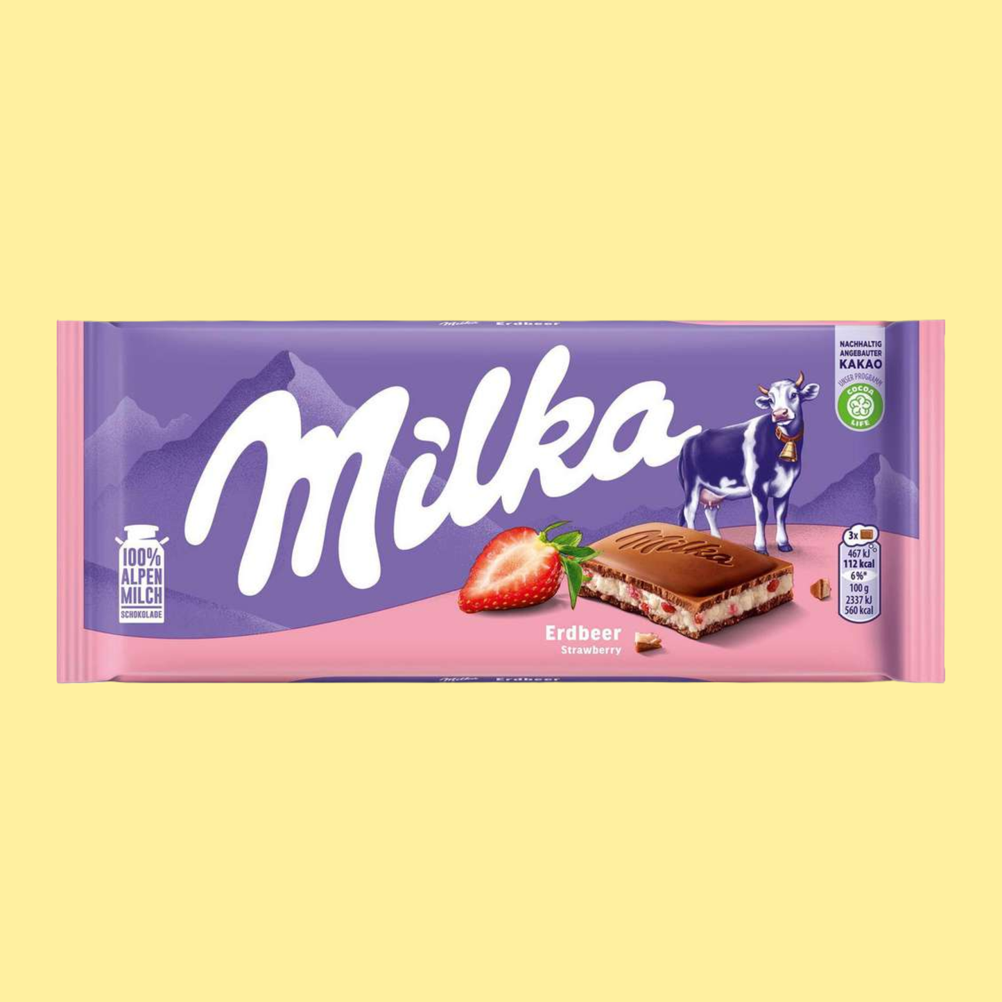 Milka Erdbeer 100g – German Chocolate – entry49