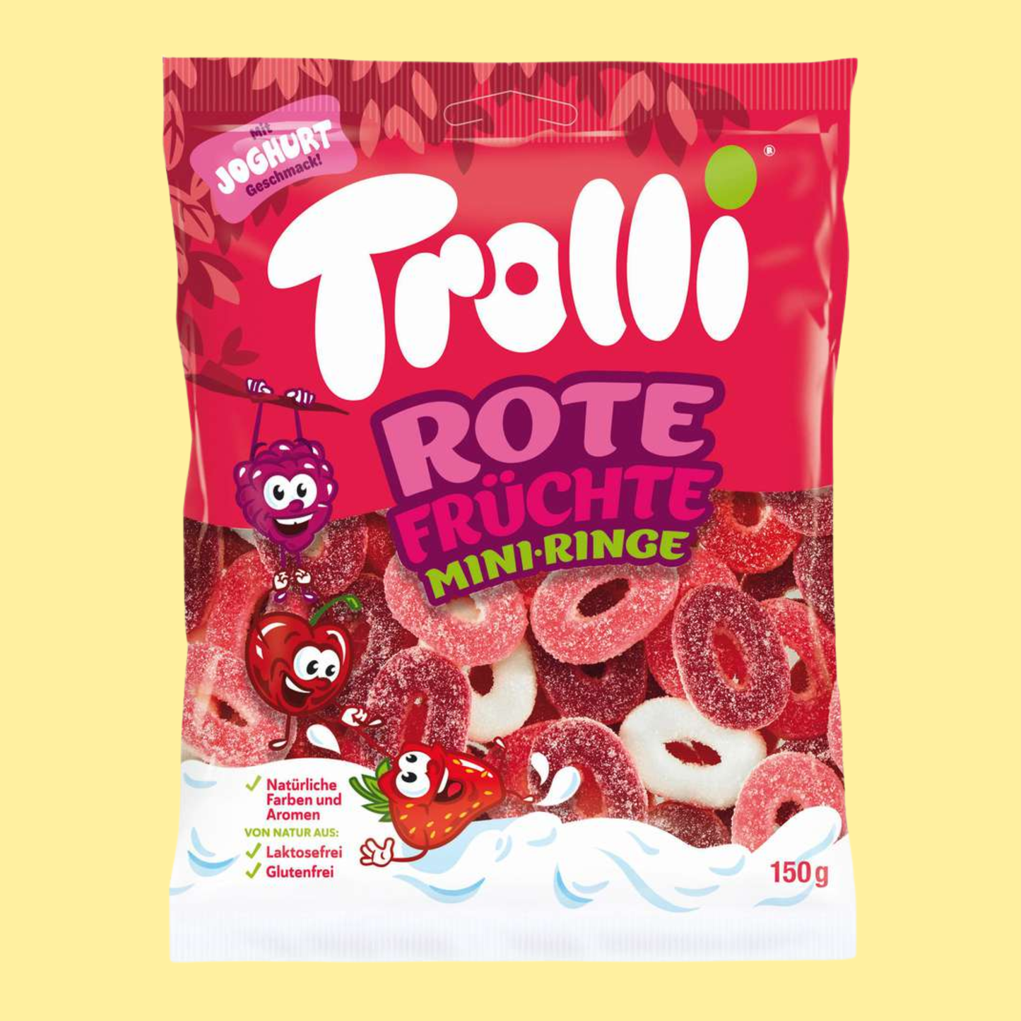 Trolli Rote Früchte Mini-Ringe 150g – German Gummy Candy – entry49