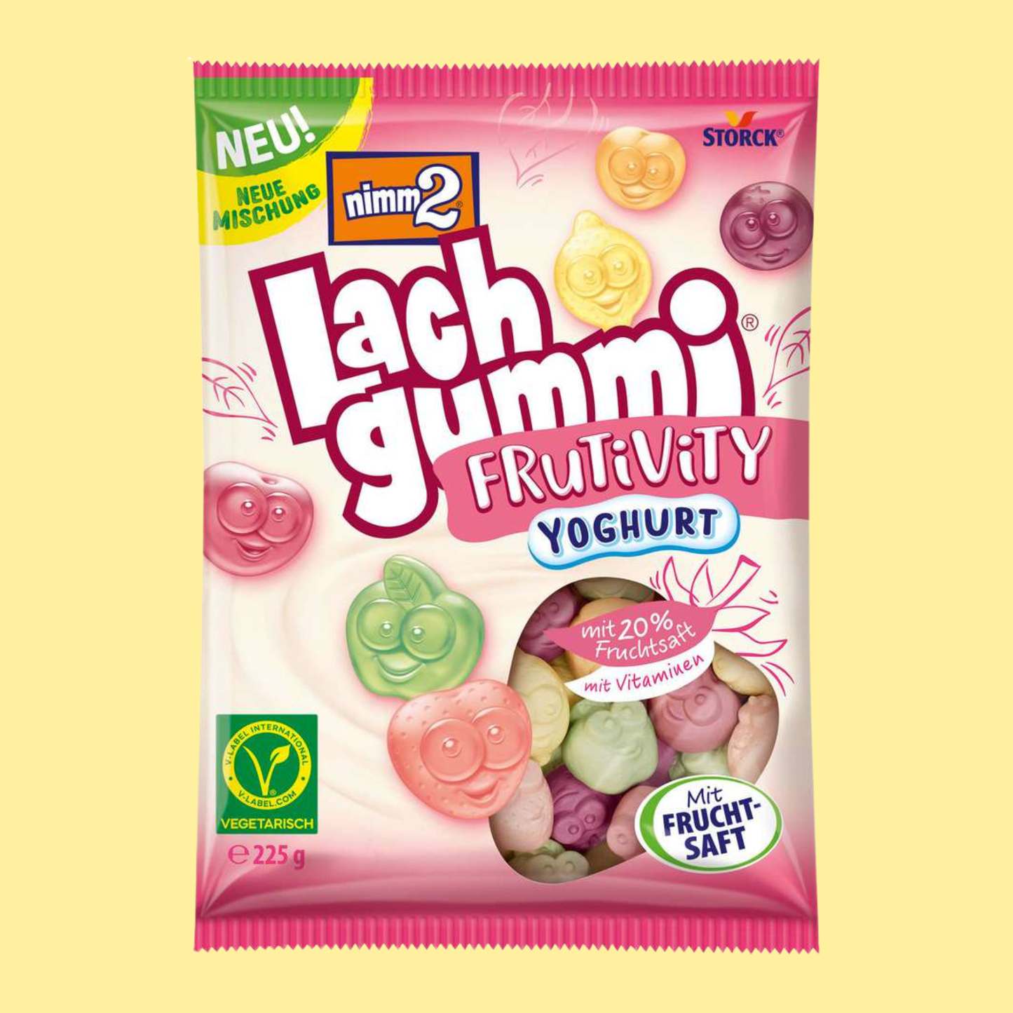 nimm2 Lachgummi Frutivity Yoghurt 225g – German Gummy Candy – entry49