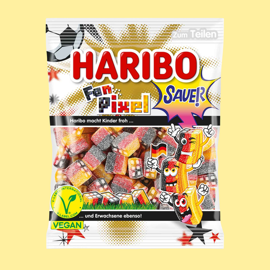 Haribo Fan Pixel 160g – German Vegan Gummy Candy – entry49