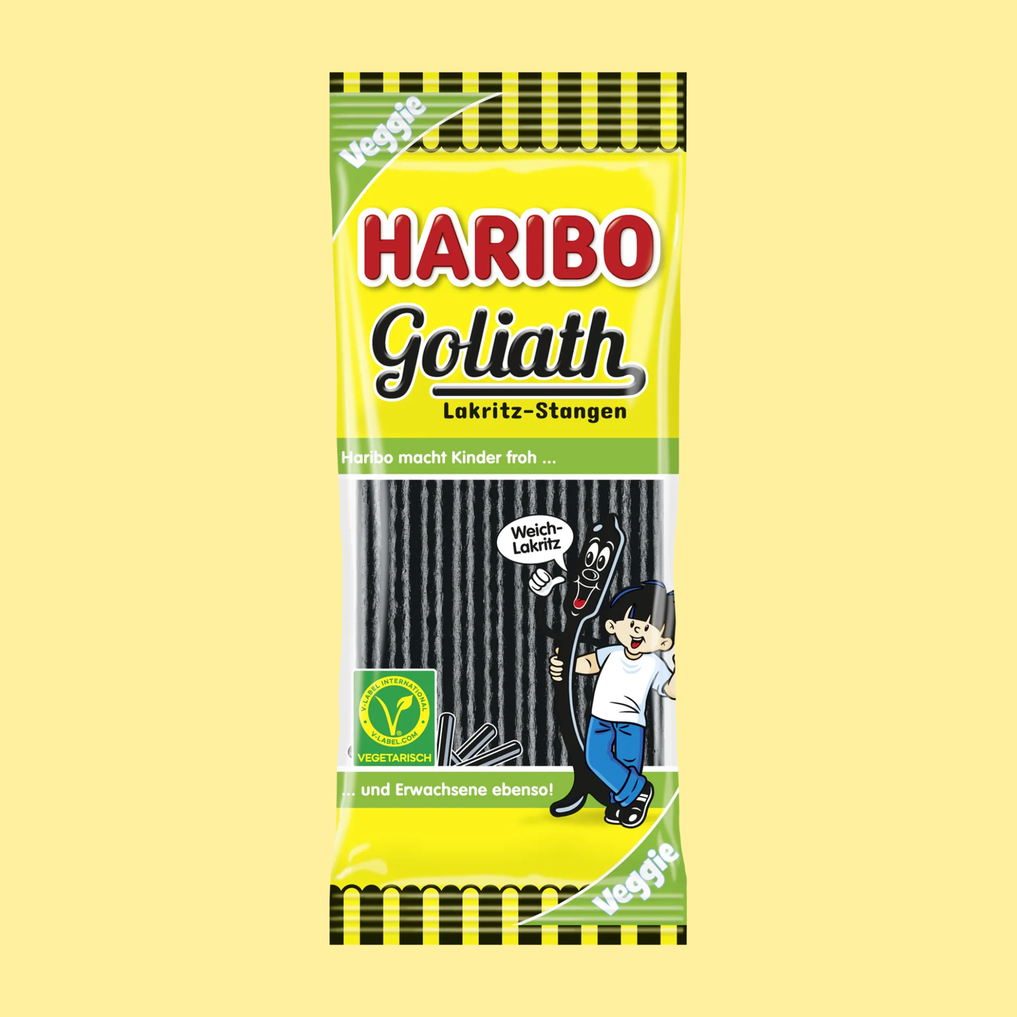 Haribo Goliath Lakritz-Stangen (125g - veggie)