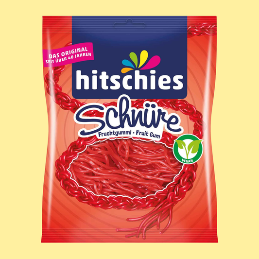 Hitschies Schnüre Rot 125g – German Vegan Gummy Candy – entry49