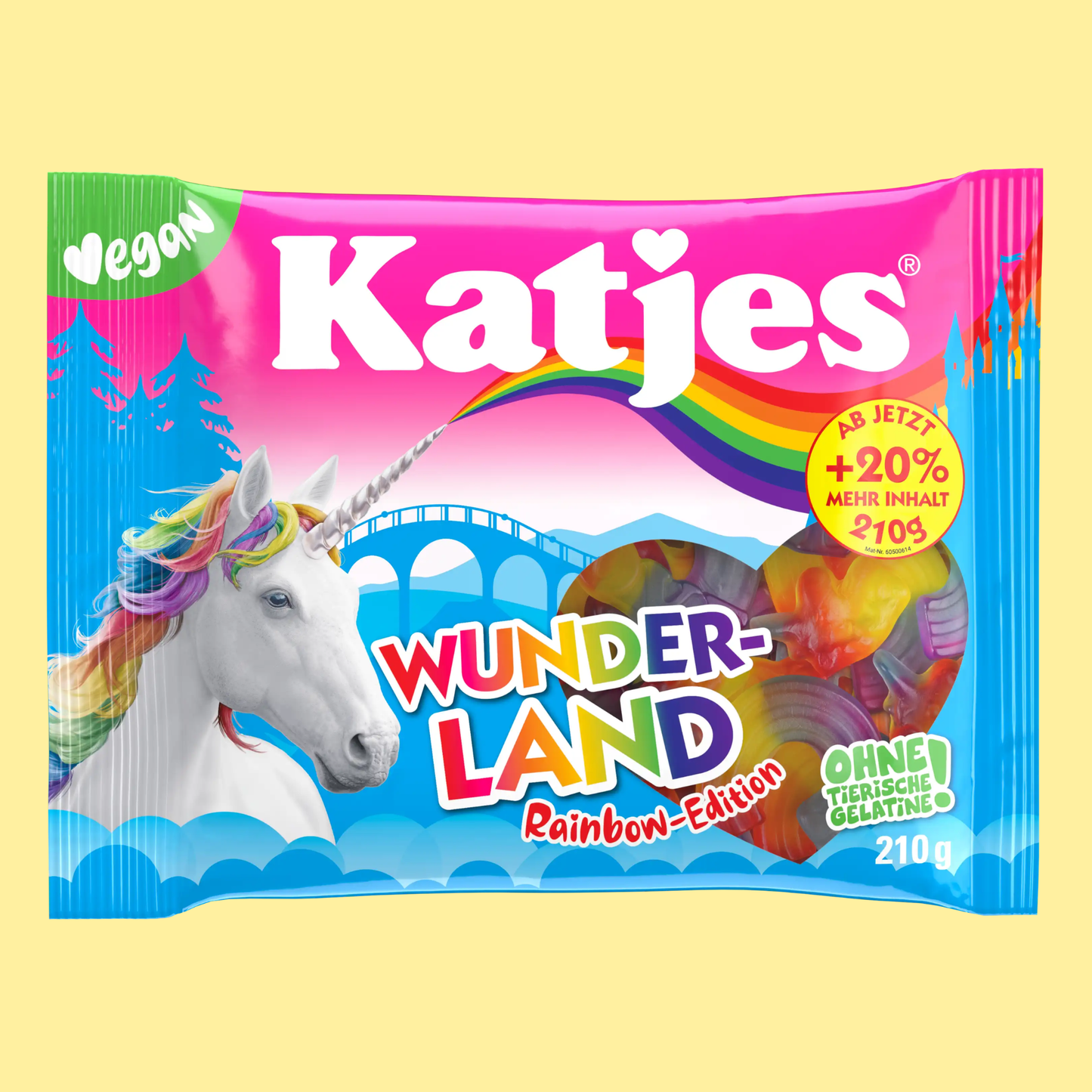 Katjes Wunderland Rainbow-Edition 210g – German Vegan Gummy Candy – entry49