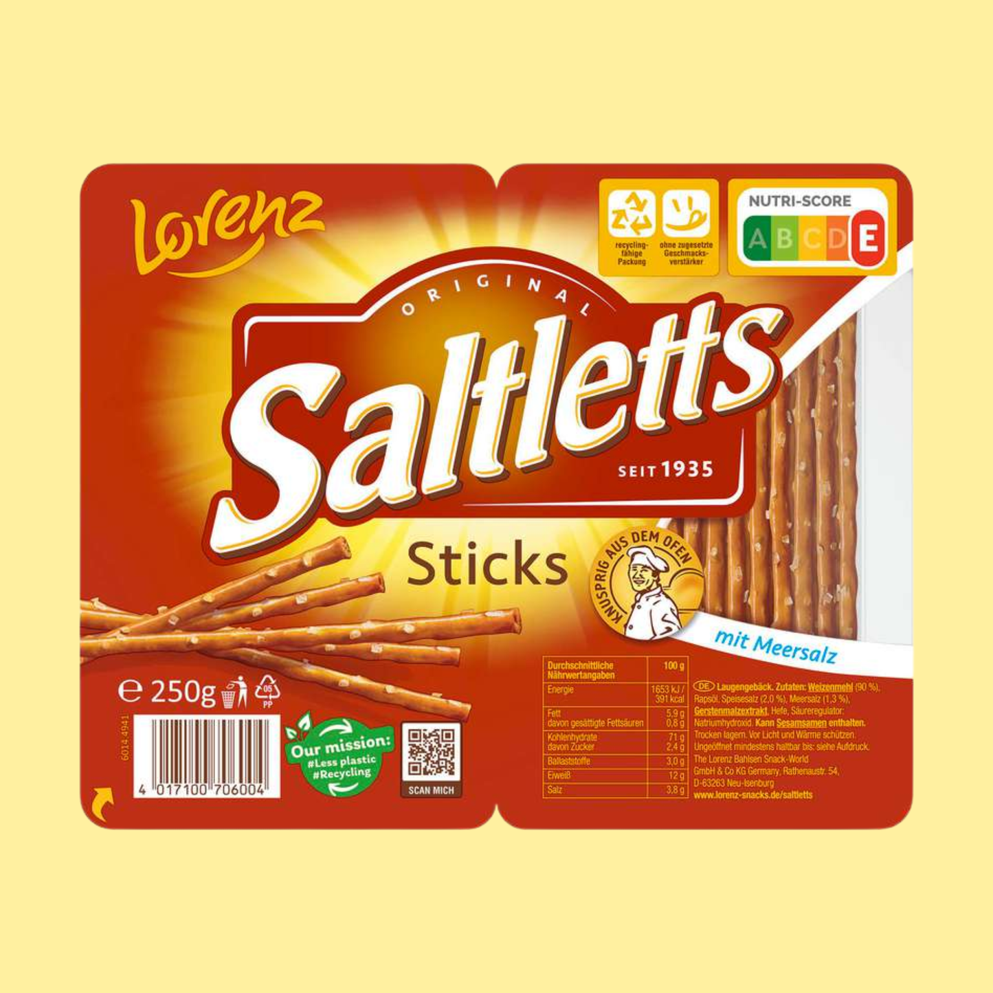 Lorenz Saltletts Sticks 250g – German Salty Snack – entry49