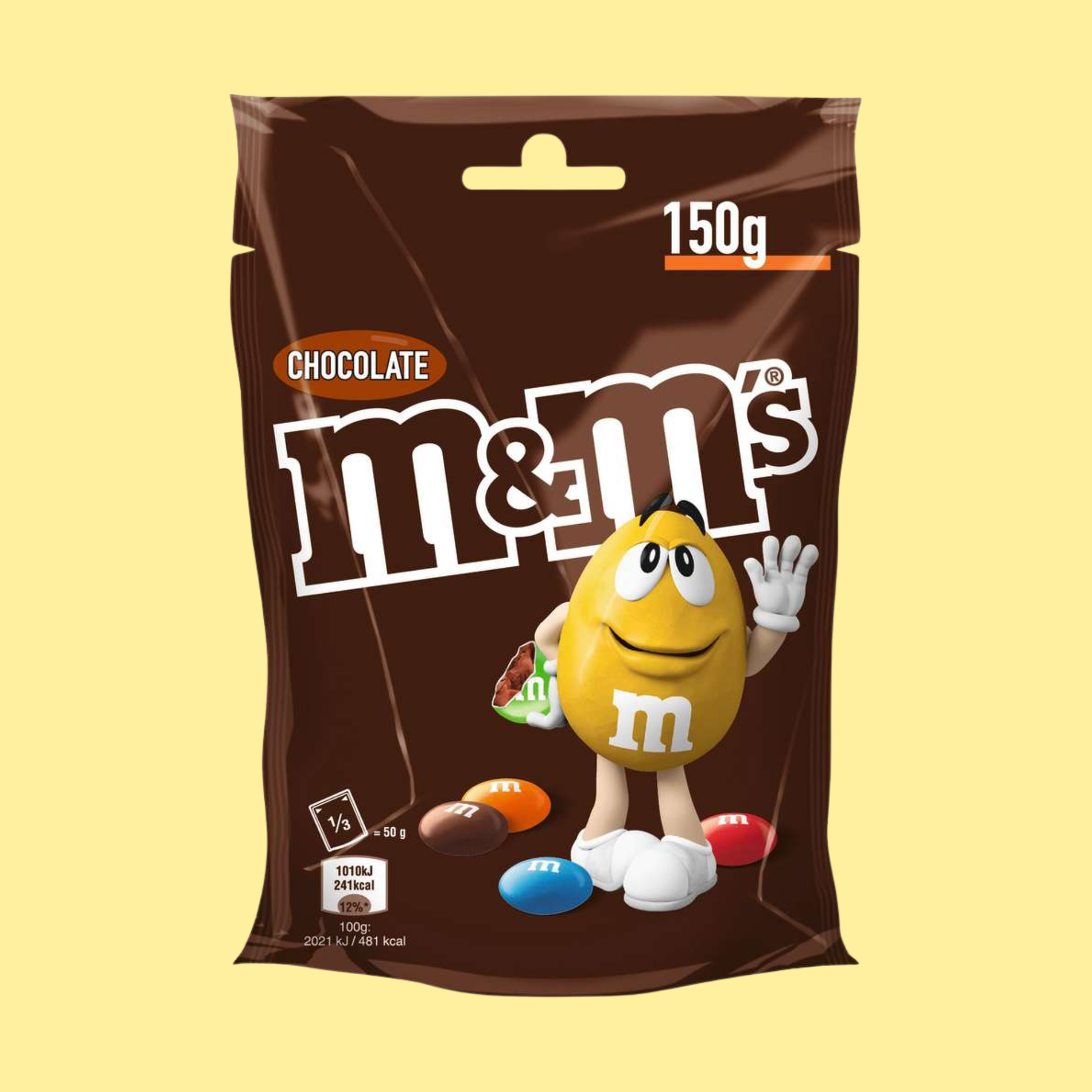 M&M's Chocolate candy 150g – classic milk chocolate covered in a colourful candy shell, a timeless German snack favourite