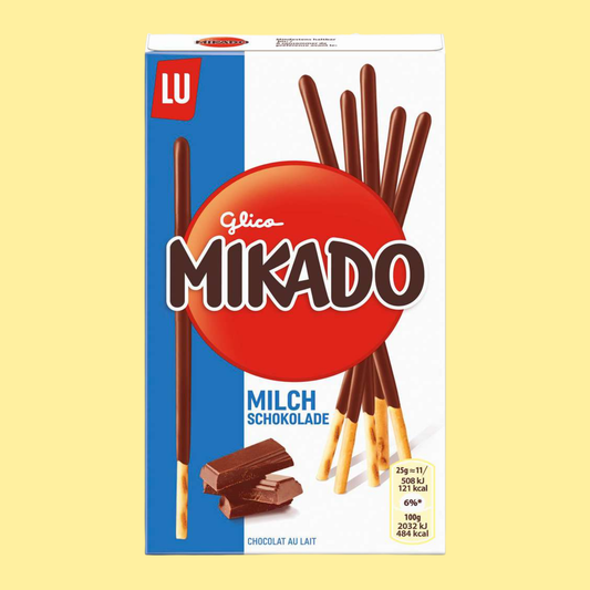 Mikado Milch Schokolade milk chocolate sticks 75g – crispy biscuit sticks coated in smooth milk chocolate, the iconic European snack stick
