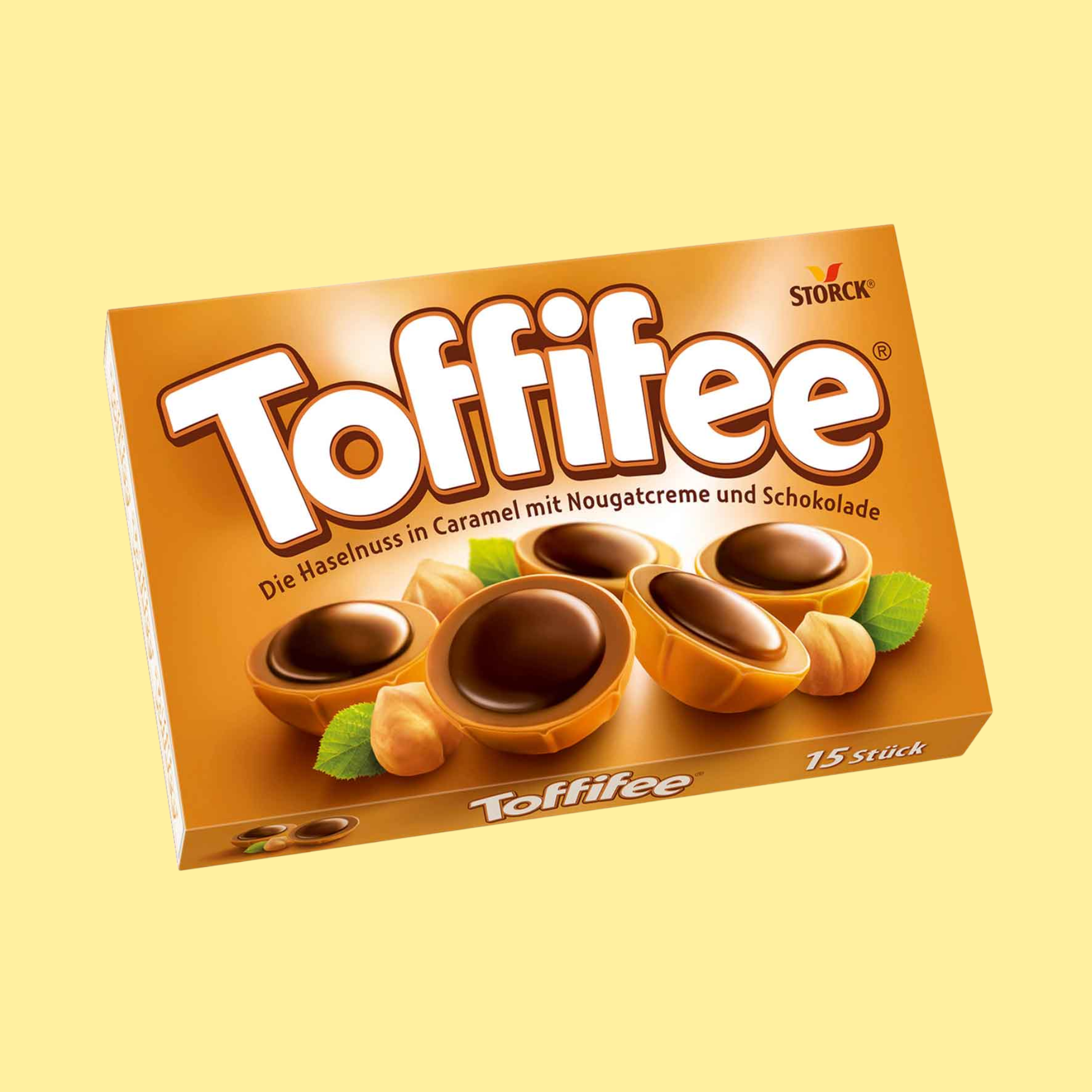 Toffifee 125g – whole hazelnut in chewy caramel cup with nougat cream and chocolate, the iconic German multi-textured sweet treat