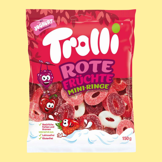 Trolli Rote Früchte Mini-Ringe 150g – German Gummy Candy – entry49