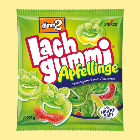 nimm2 Lachgummi Apfelringe 225g – German Gummy Candy – entry49