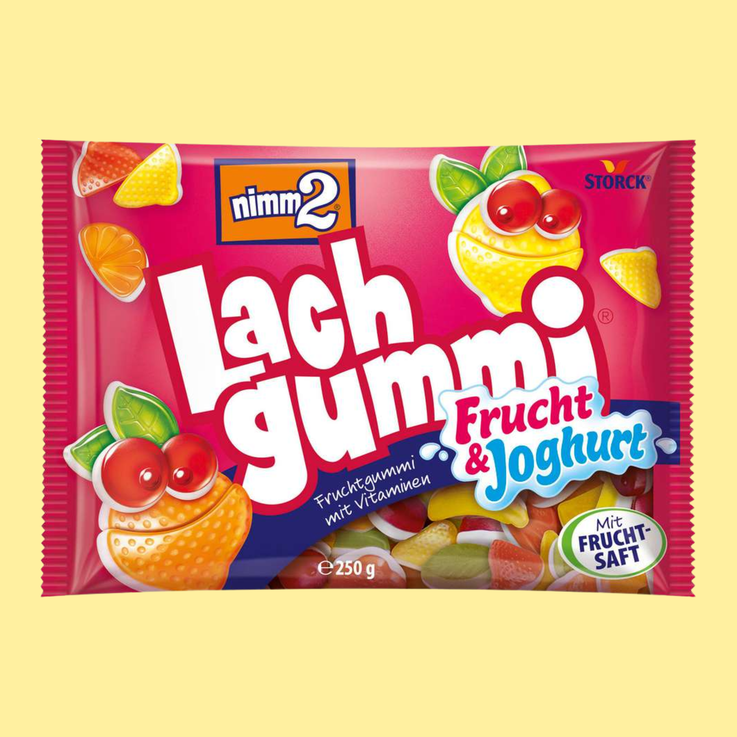 nimm2 Lachgummi Frucht & Joghurt 250g – German Gummy Candy – entry49