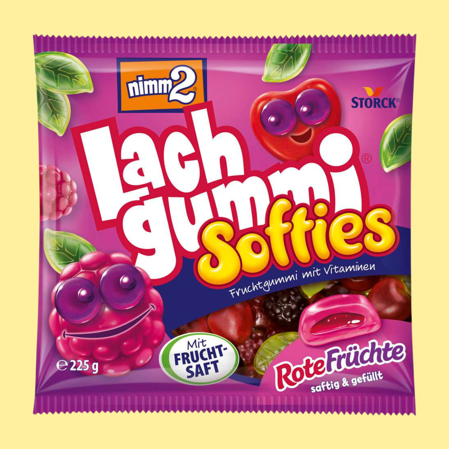 nimm2 Lachgummi Softies Rote Früchte 225g – German Gummy Candy – entry49